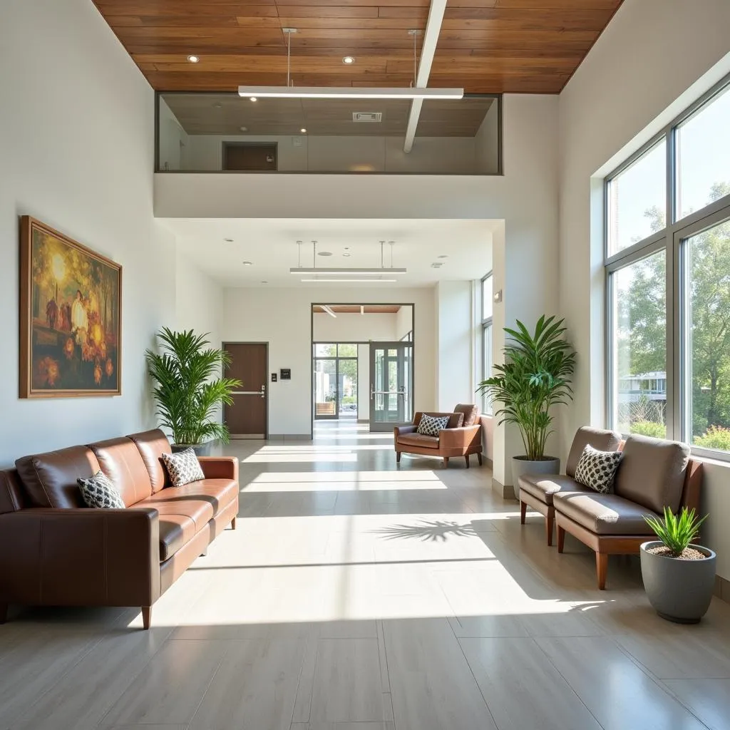 Comfortable and welcoming hospital waiting area in Pavia Caguas