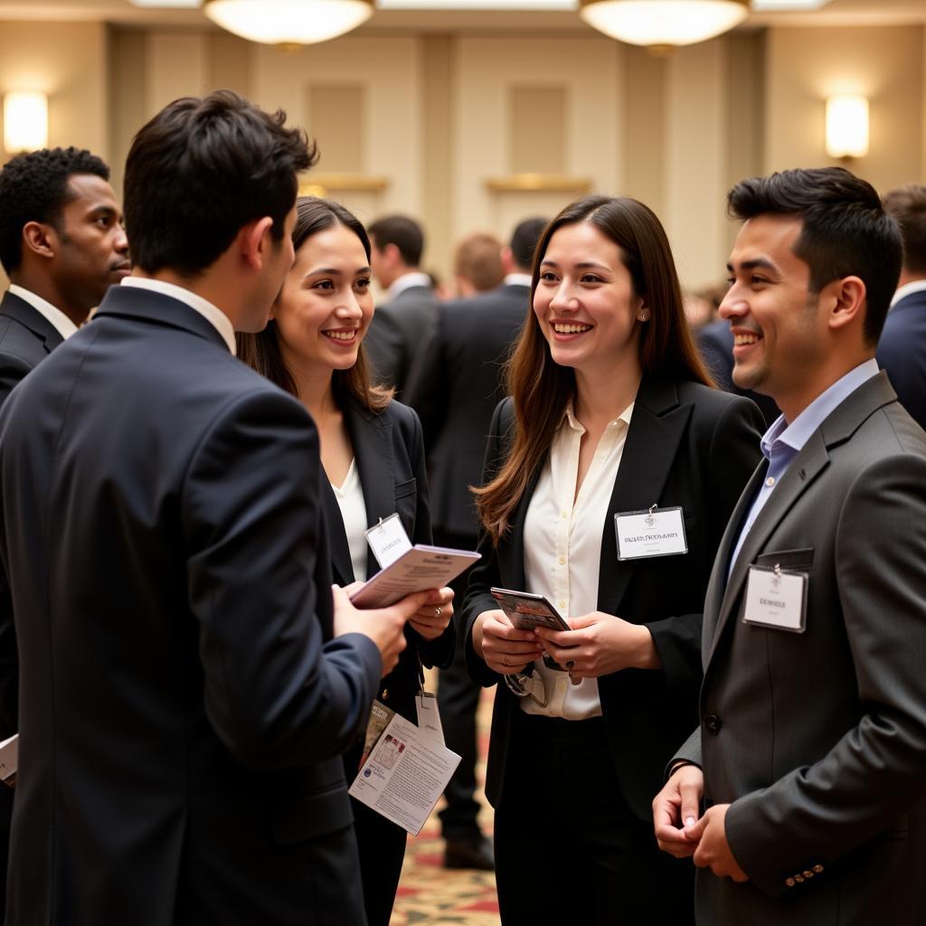 Hospitality Students Networking at an Industry Event