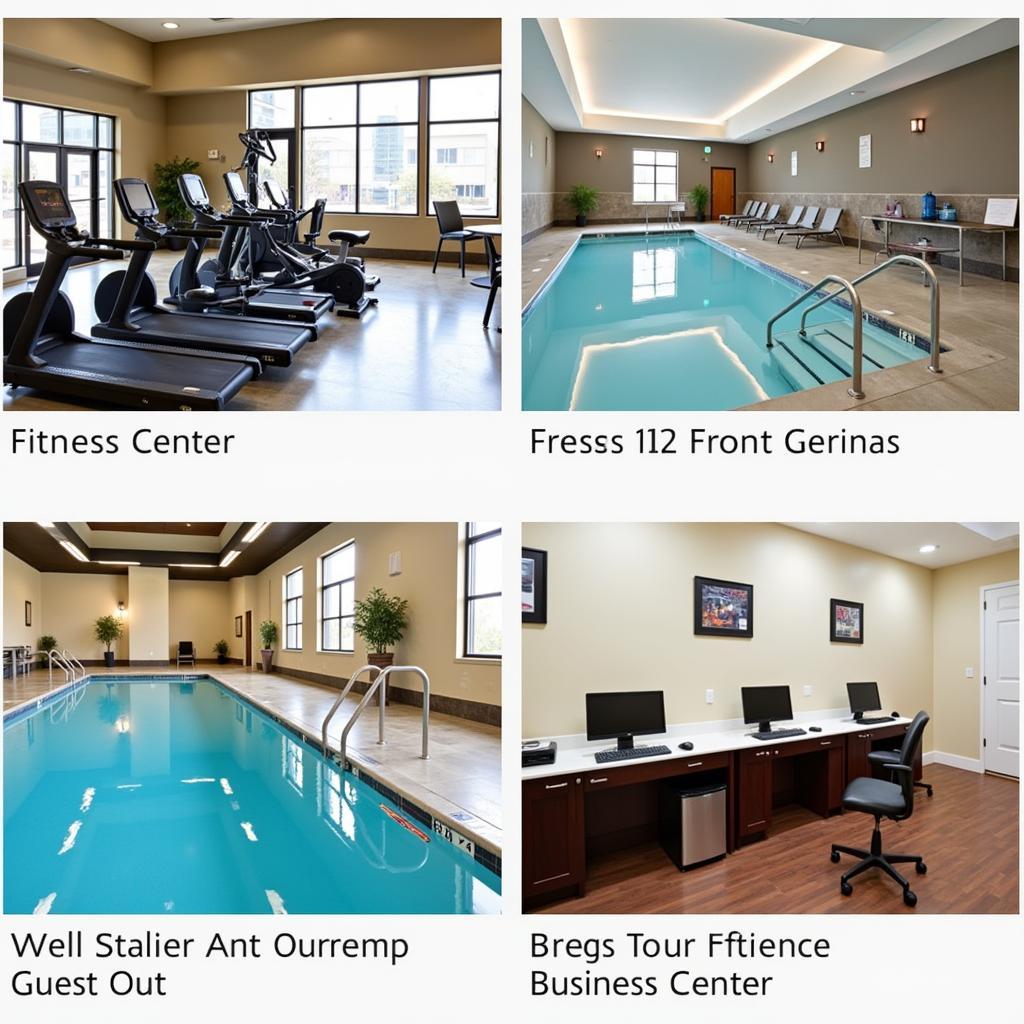 Hotel amenities near Cedar Crest Allentown including a fitness center, pool, and business center.