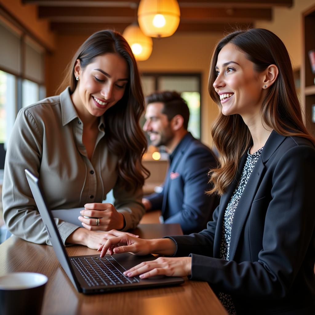 Hotel Concierge Assisting Guests