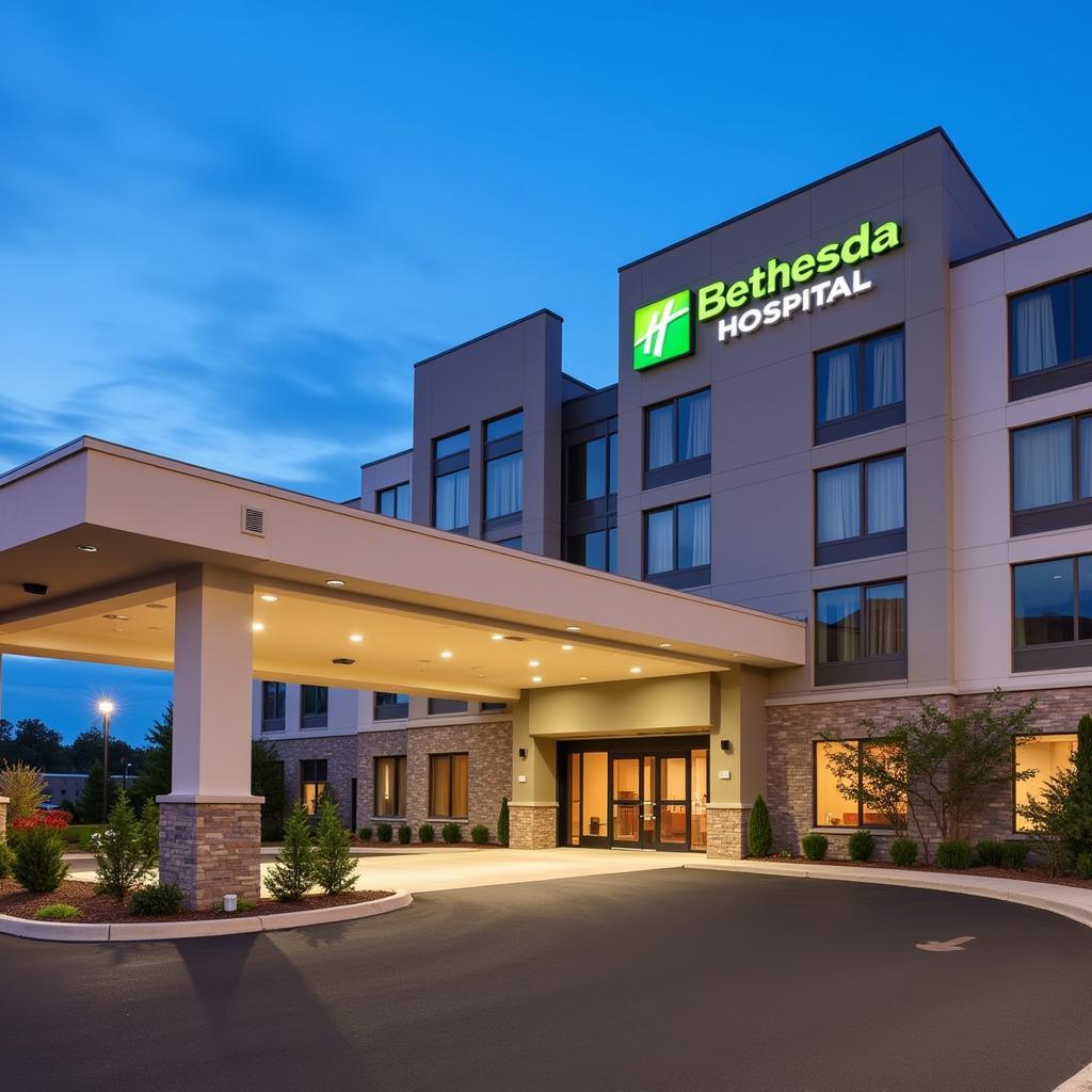 Modern Hotel Exterior Near Bethesda North Hospital