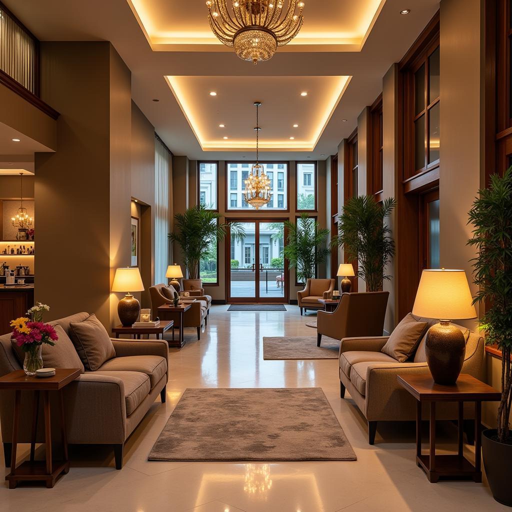 Luxurious Hotel Lobby with Comfortable Seating