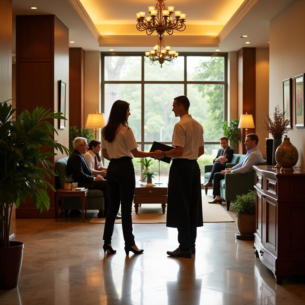 Bright and Welcoming Hotel Lobby