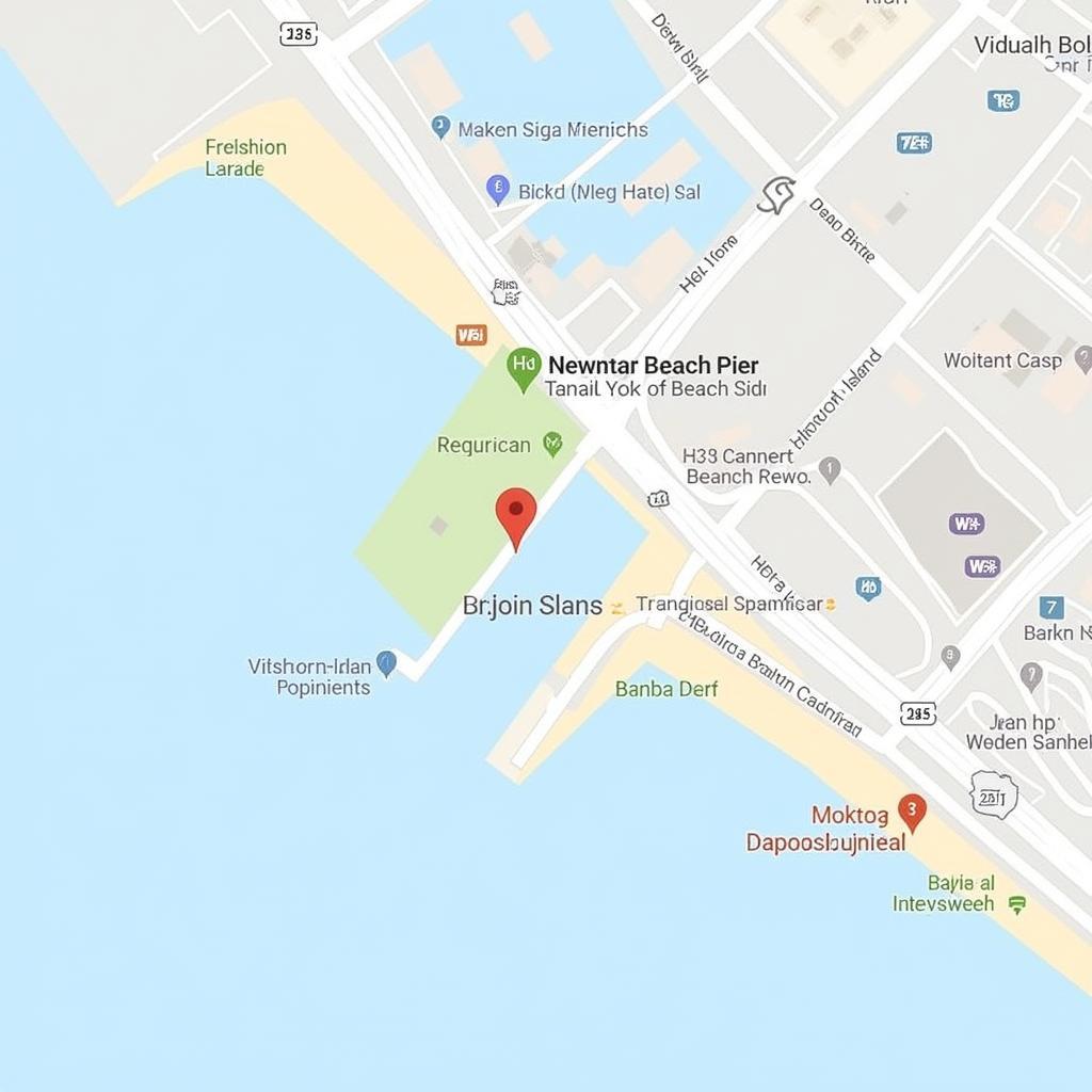 Map highlighting San Jose Hotel's proximity to Hoag Hospital and key attractions in Newport Beach