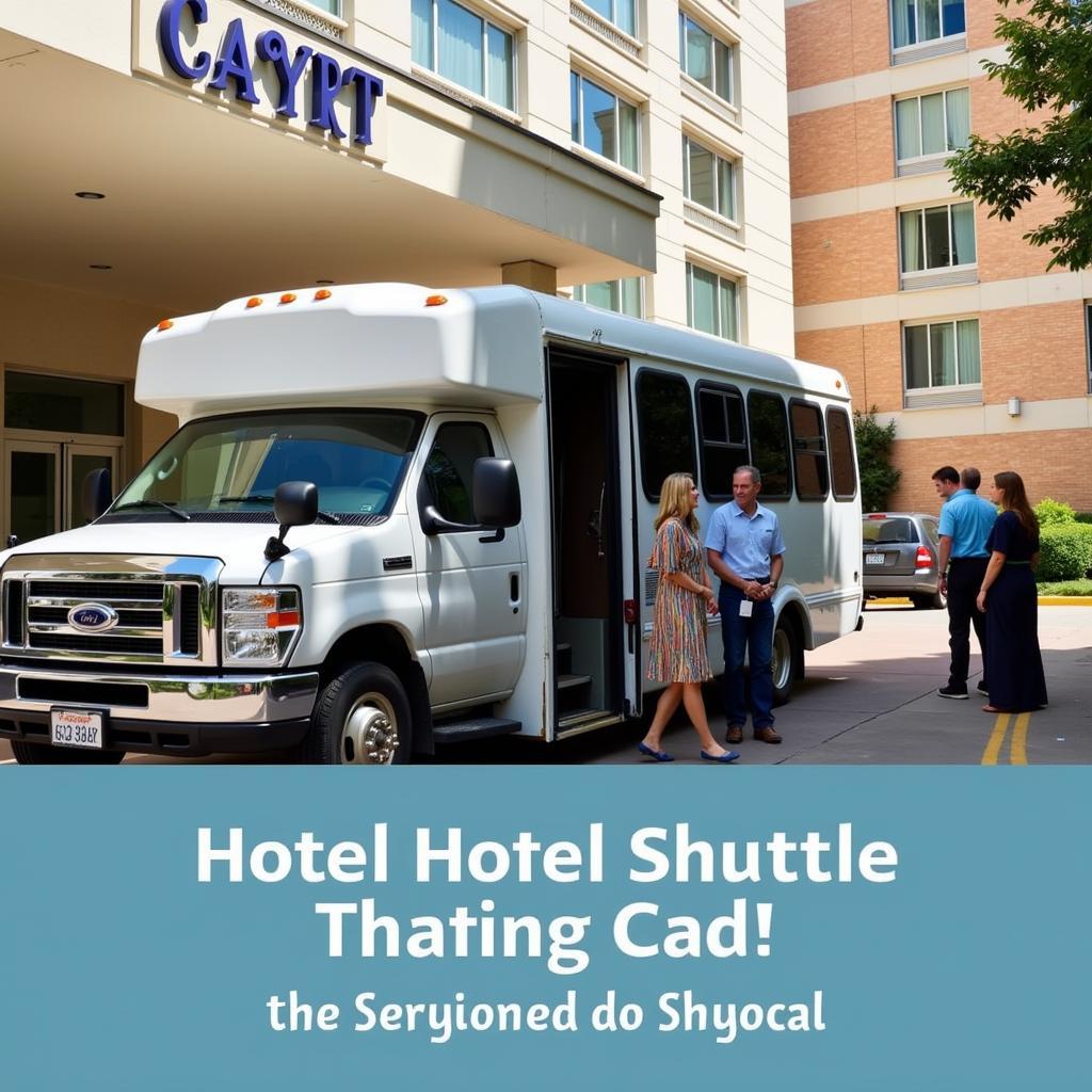 Hotel Shuttle Arriving at Hospital Entrance