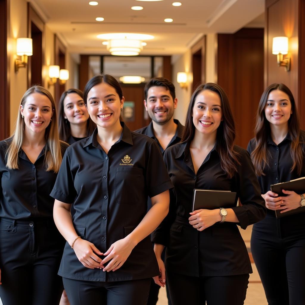 Hotel Staff Greeting Guests