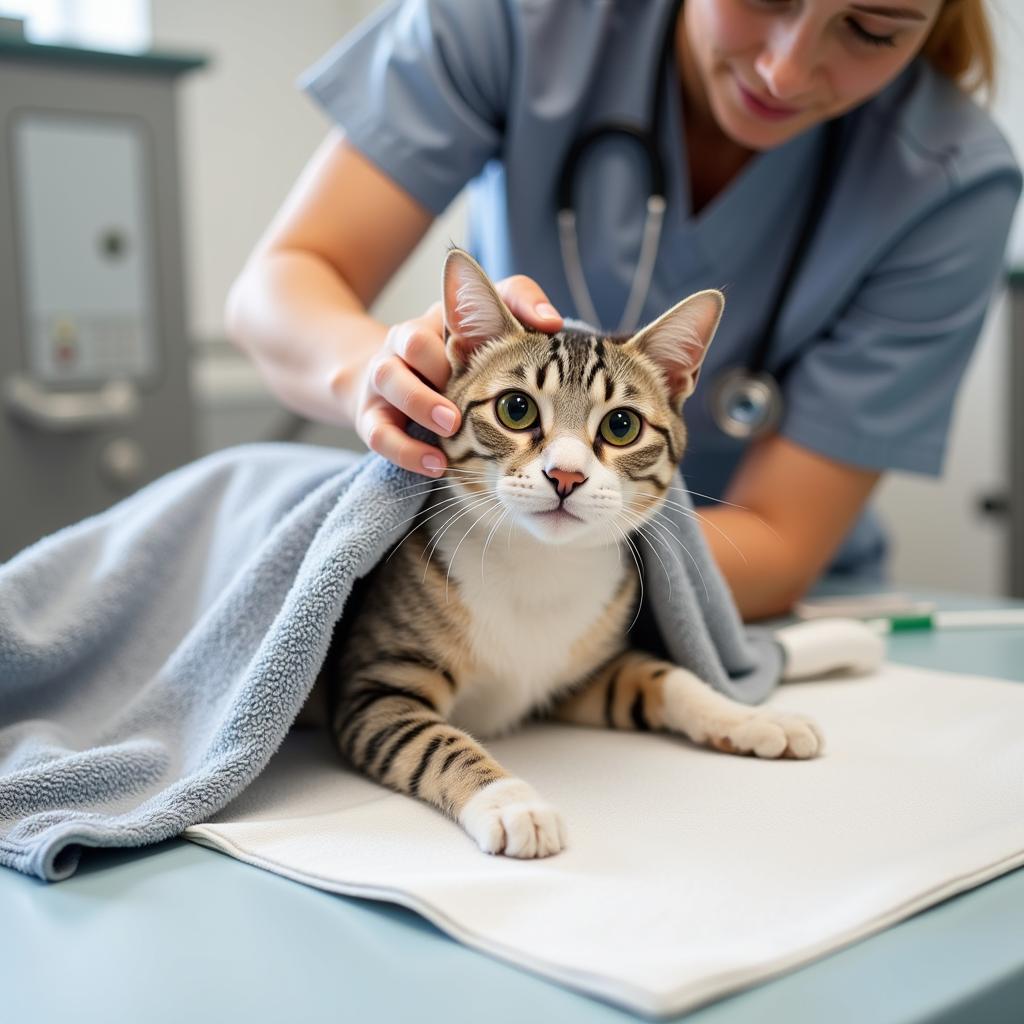 Cat Receiving Care at Huntley Animal Hospital