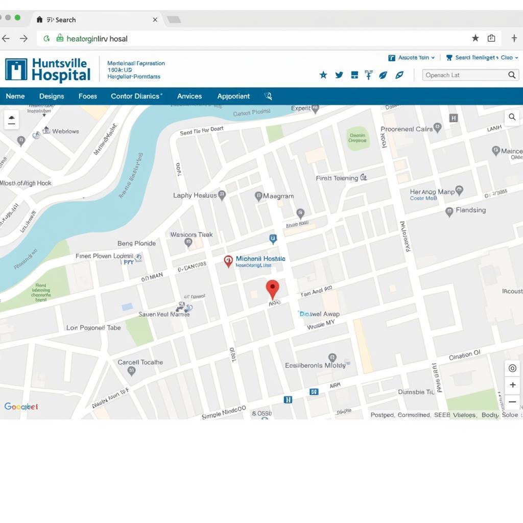 Huntsville Hospital Digital Map Interface