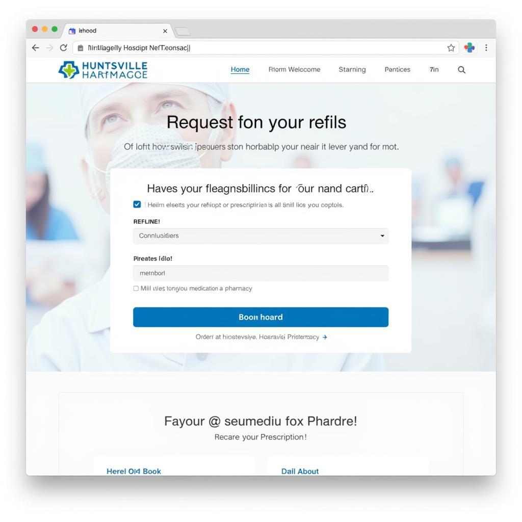 User-friendly interface for online prescription refills at Huntsville Hospital Pharmacy