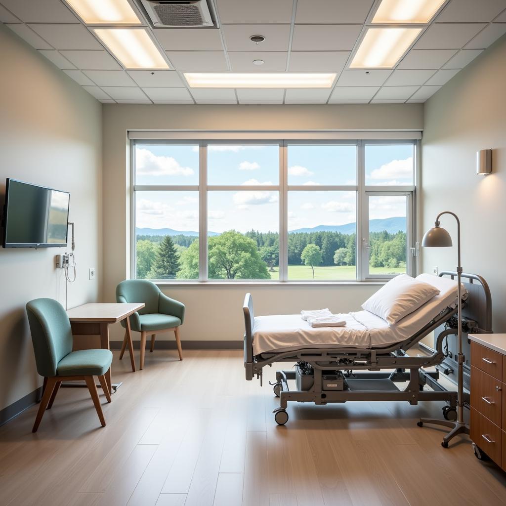 Comfortable and modern inpatient rehabilitation room