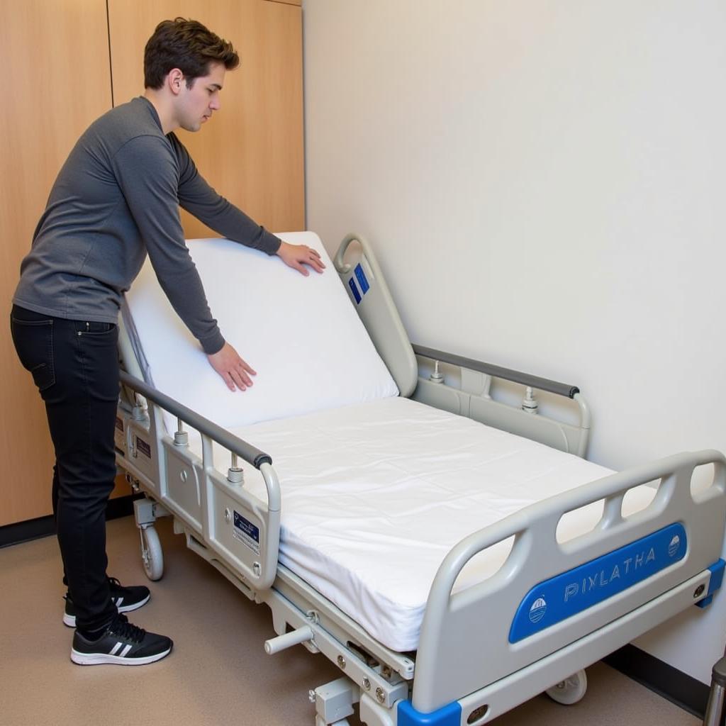 Inspecting a Used Hospital Bed