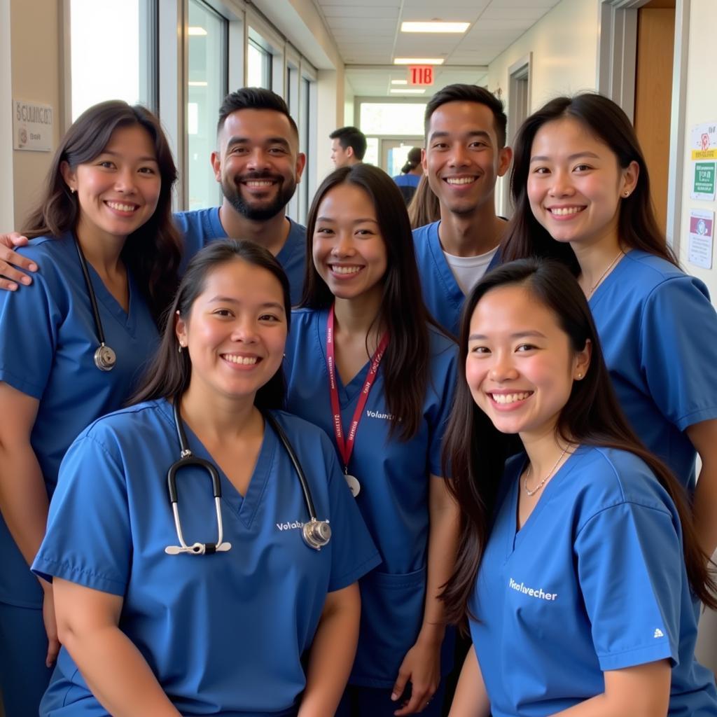 Group photo of Jackson Memorial Hospital volunteers