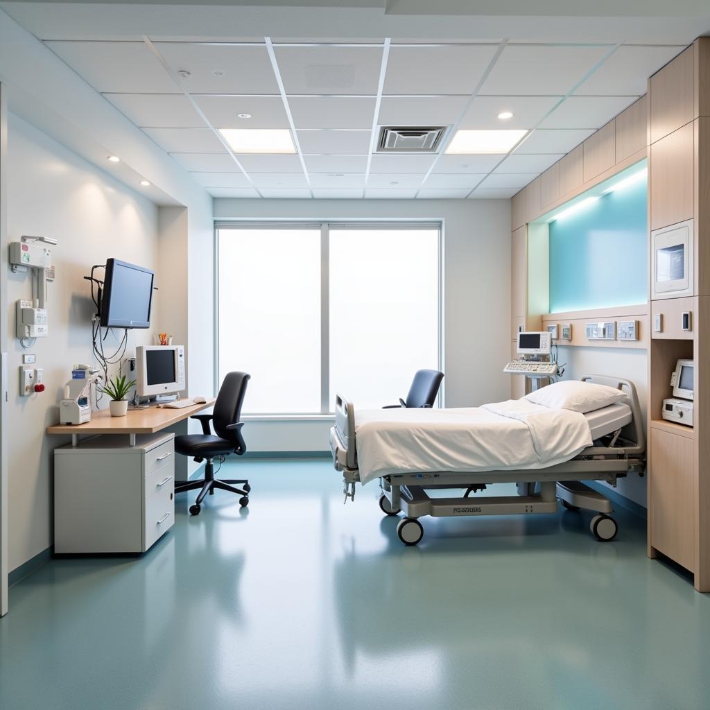 Modern and well-equipped ICU room