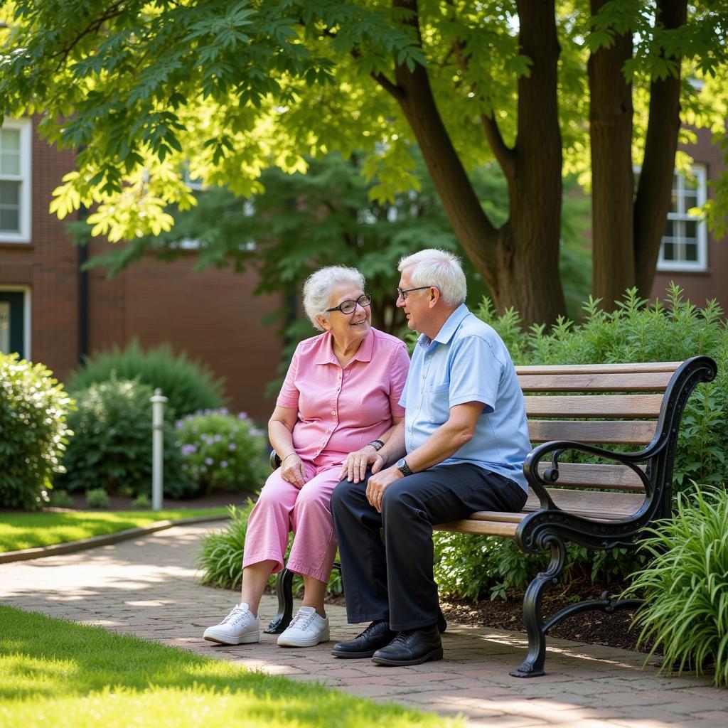  Residents enjoying the garden