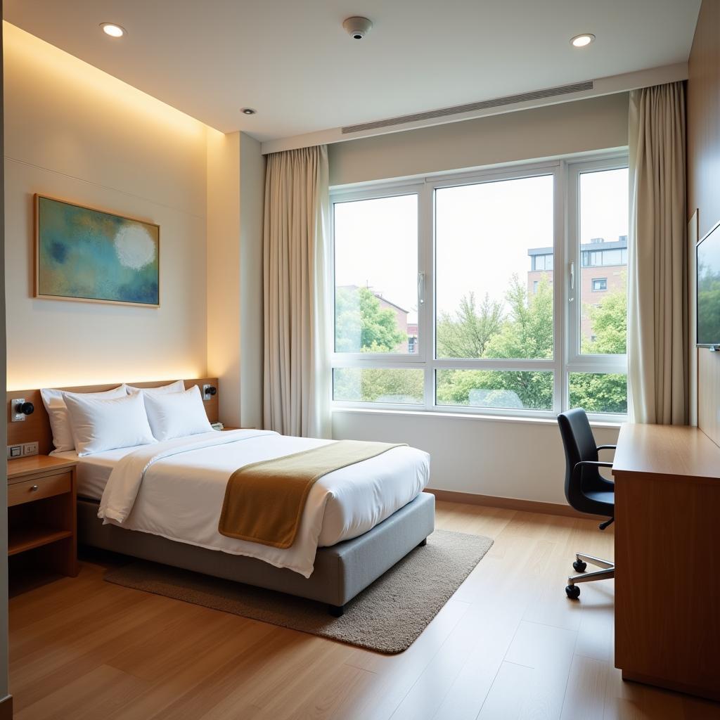 Comfortable and modern patient room