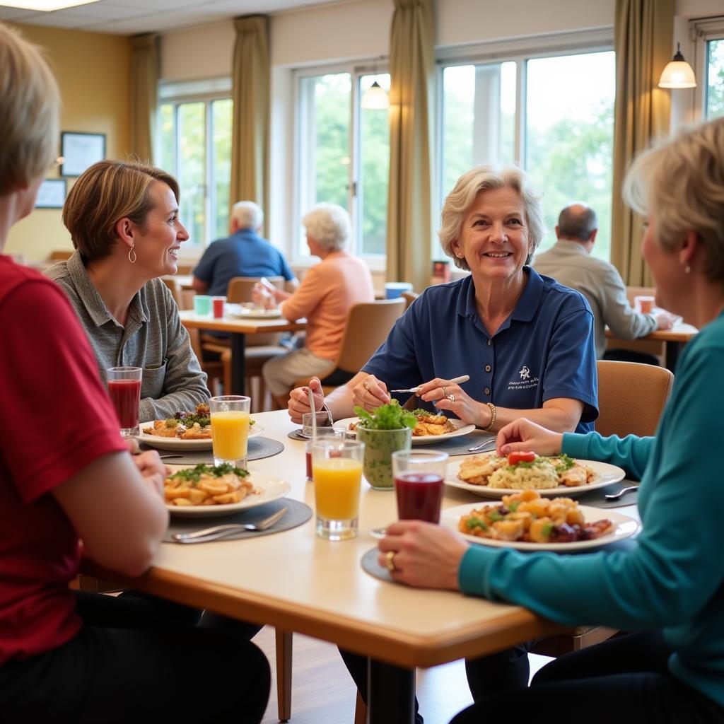 Patients Enjoying a Meal at KPC Promise Hospital