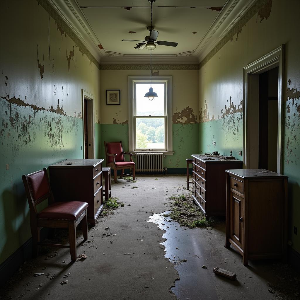 Abandoned ward in Lakeville State Hospital