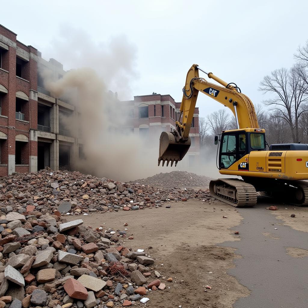 Demolition of Lakeville State Hospital underway