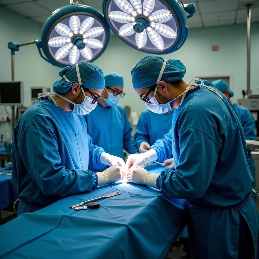 Skilled Surgical Team Performing Surgery in a Lansing, IL Hospital