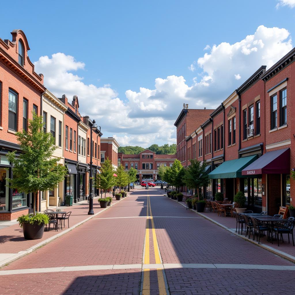 Vibrant downtown area of Lansing, Michigan