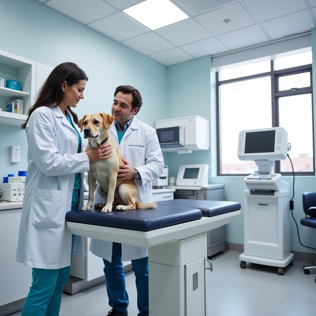 Modern Veterinary Exam Room with Advanced Equipment