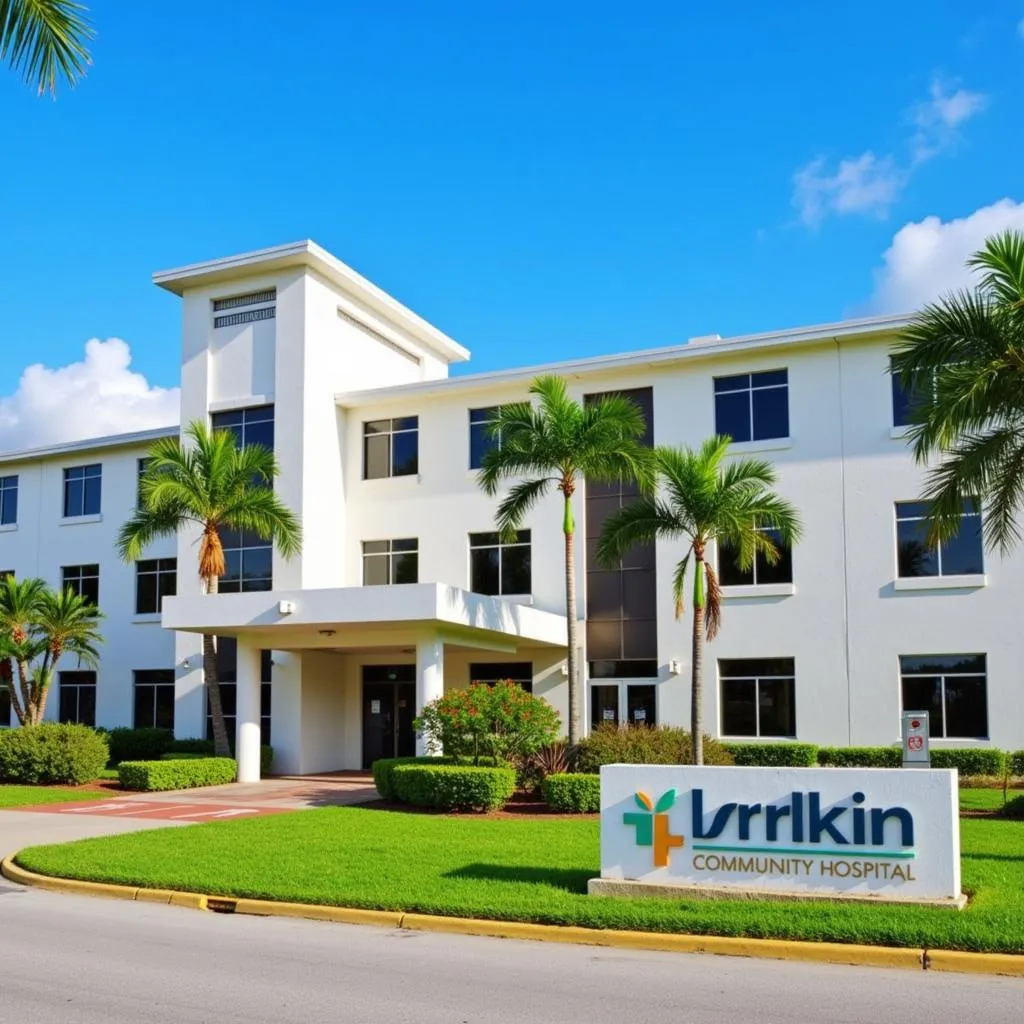 Modern exterior view of Larkin Community Hospital in Miami.