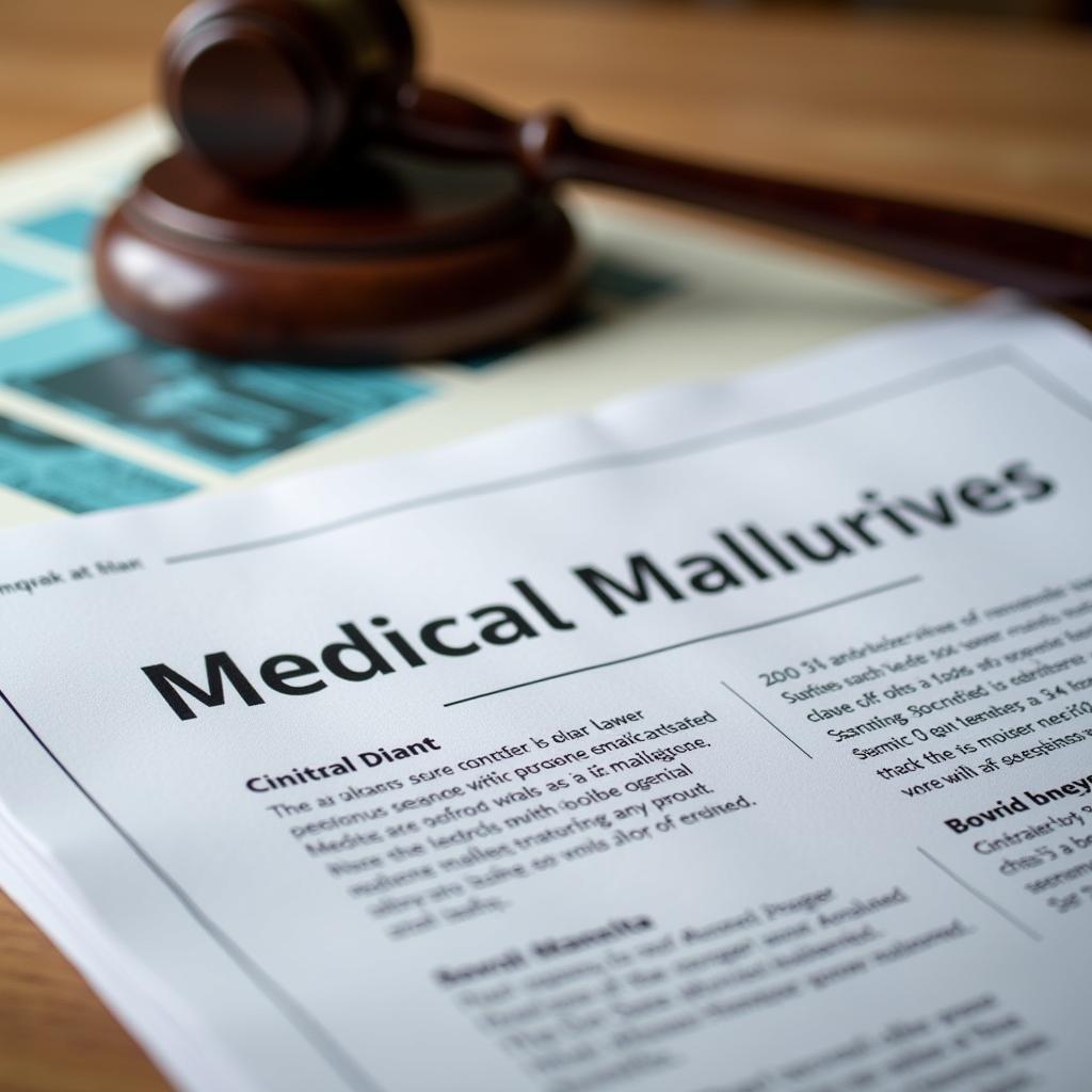 Close-up of legal documents related to a medical malpractice case, emphasizing the complexity of legal proceedings.