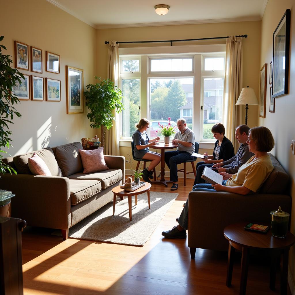 Bright and spacious common area at Little Mary's