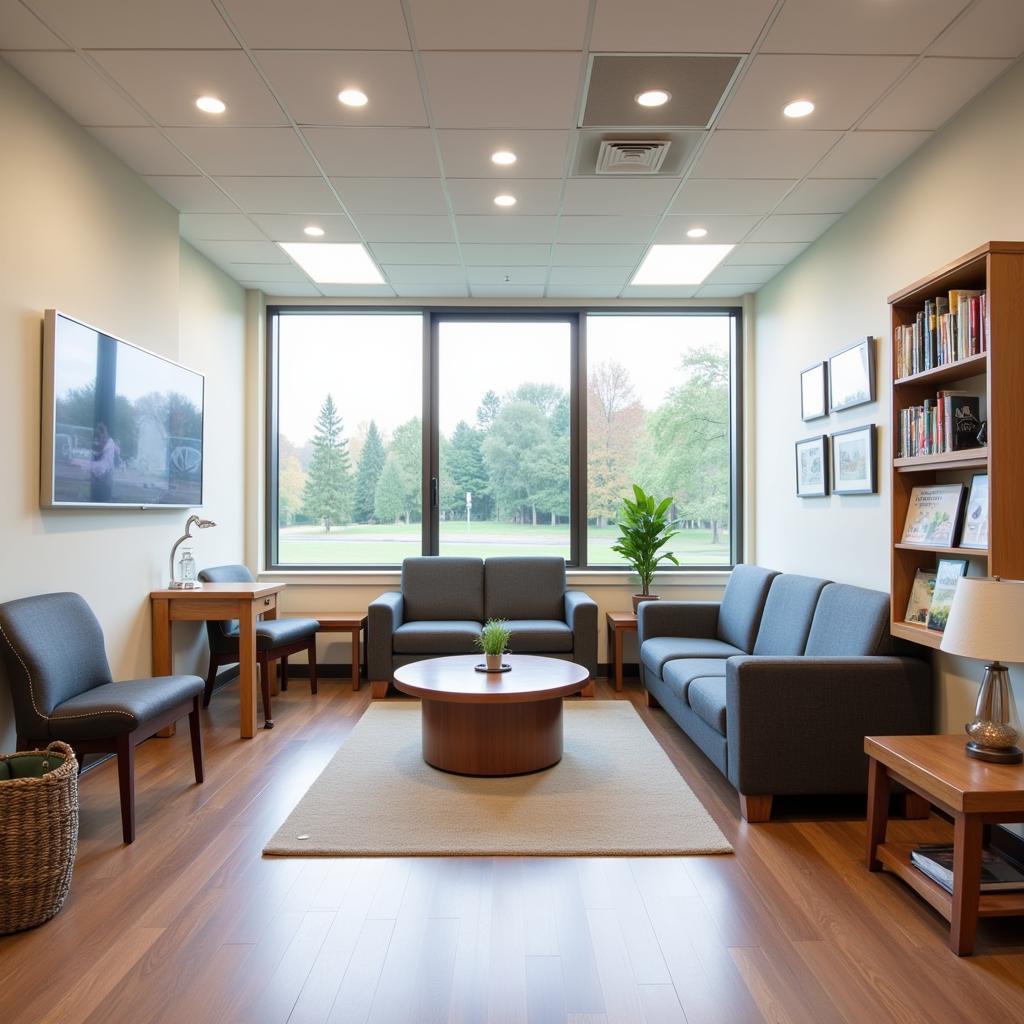 Long Point Animal Hospital's comfortable waiting area