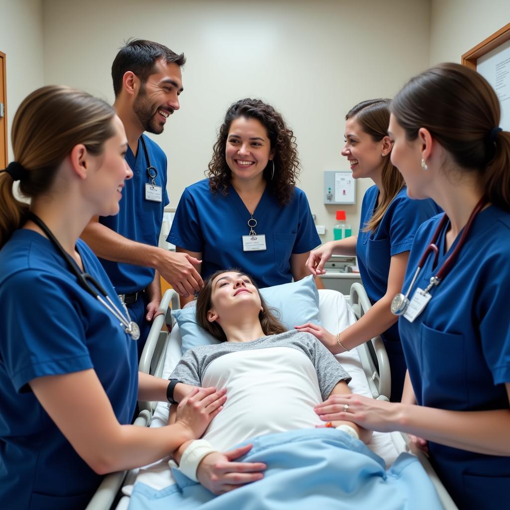 Lutheran Kosciusko Emergency Room Staff with Patient