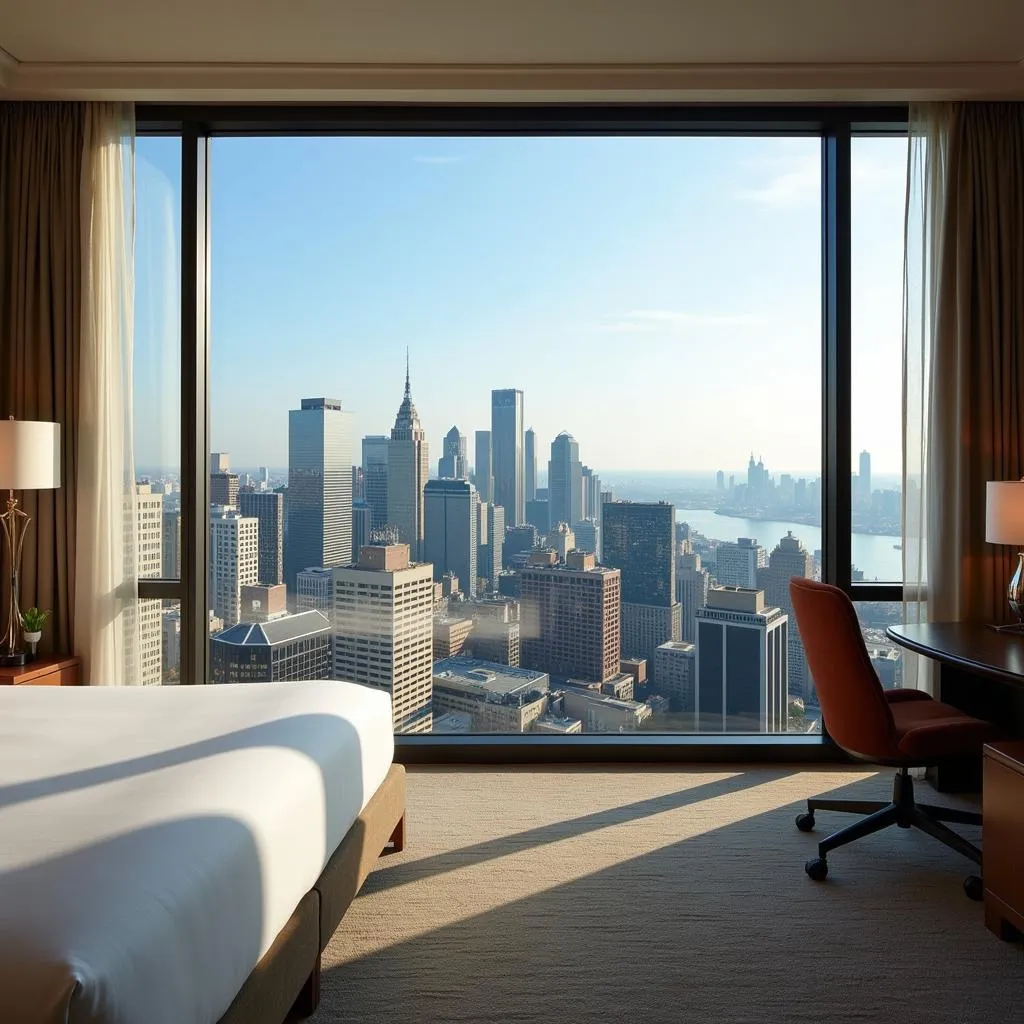 Spacious Hotel Room with Breathtaking City View