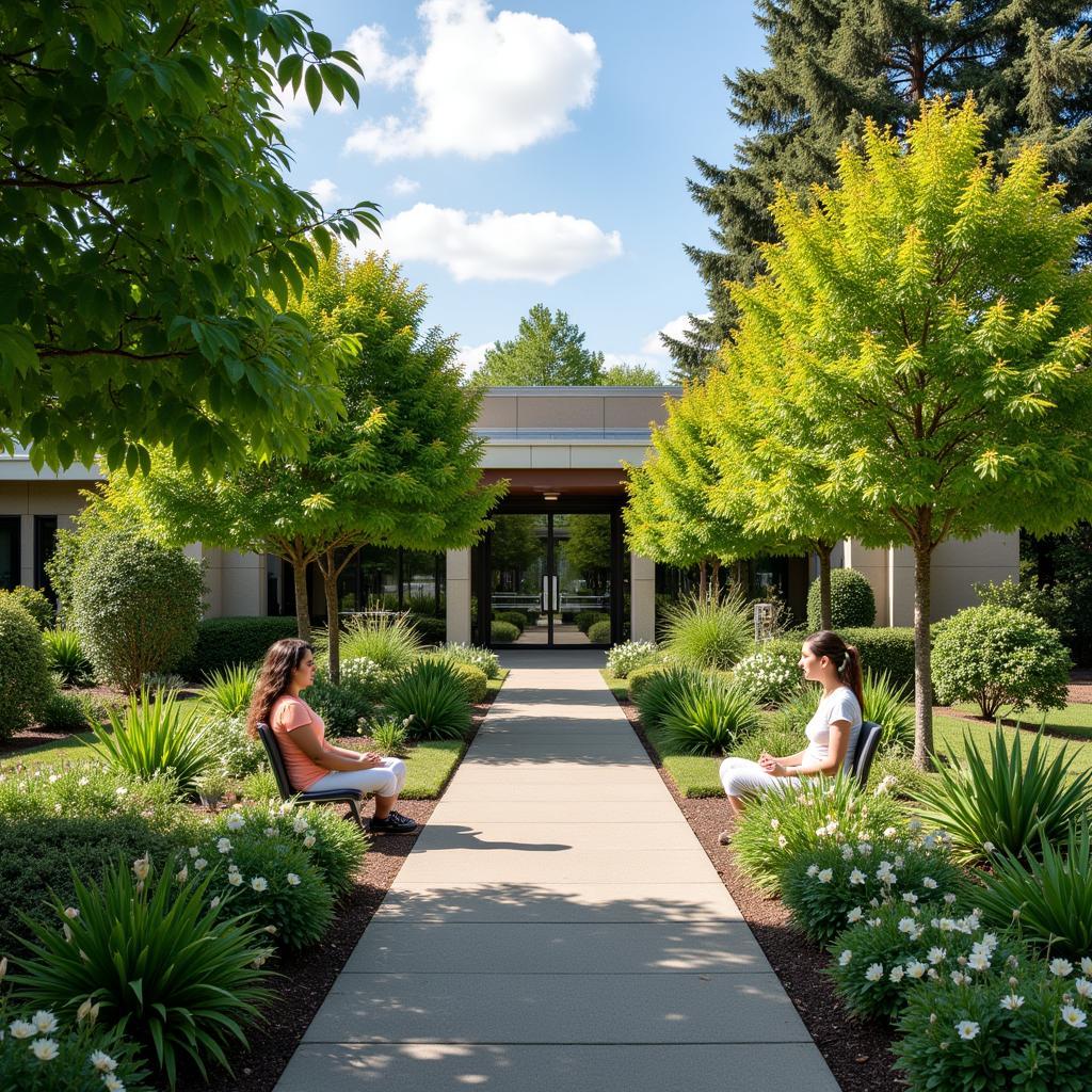 Tranquil Meditation Garden at Malcolm Bliss Hospital