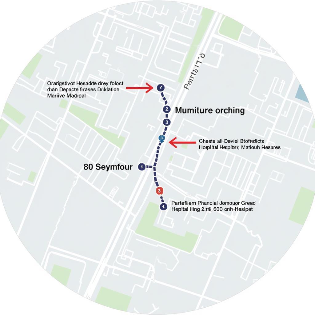 Map of Hartford Hospital and 80 Seymour Street Area