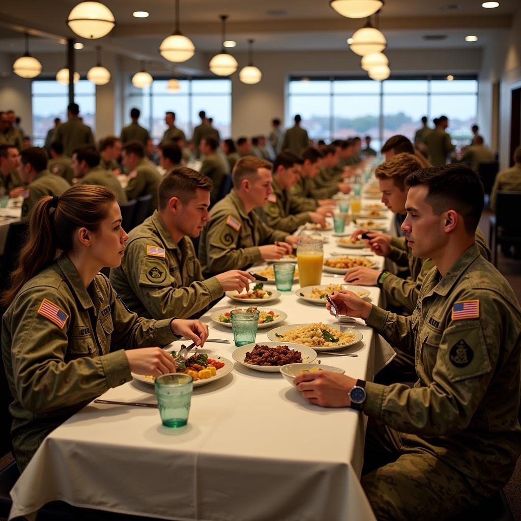 Marines Dining Together