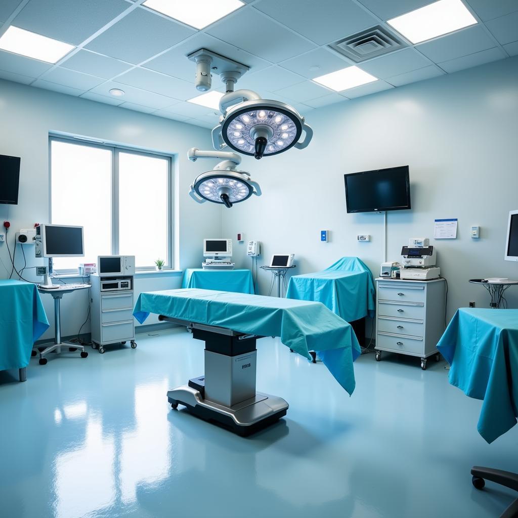 State-of-the-art operating room with advanced surgical equipment.