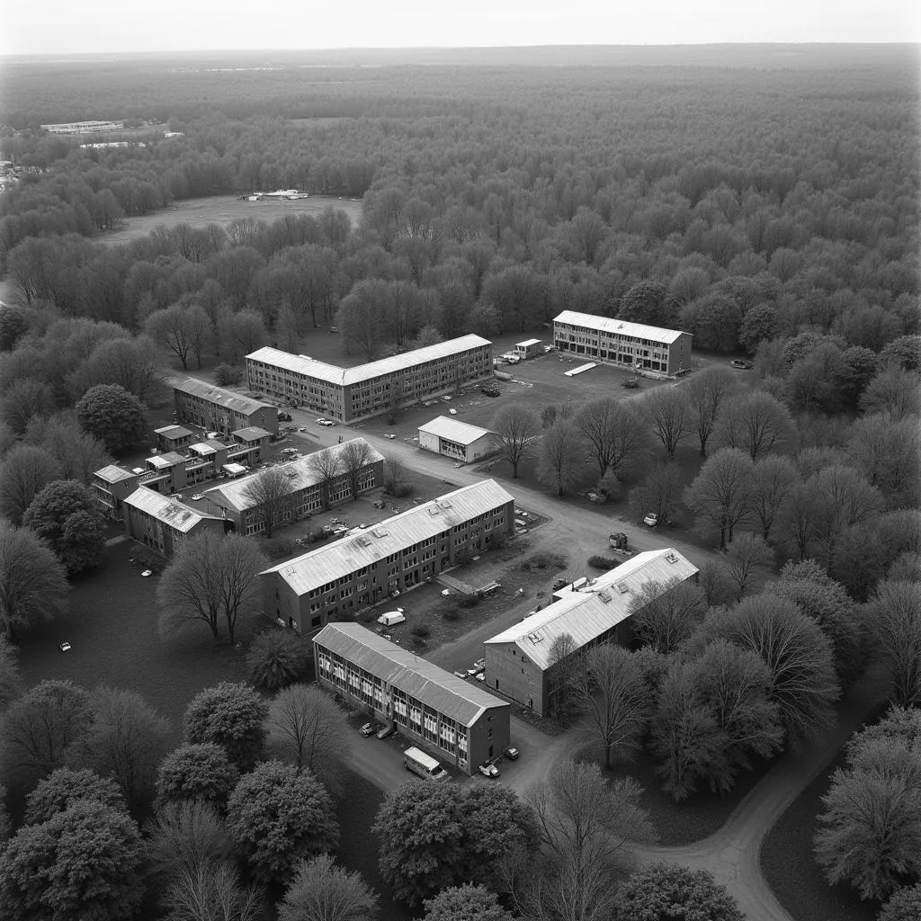 Aerial View of Abandoned Massillon State Hospital Grounds