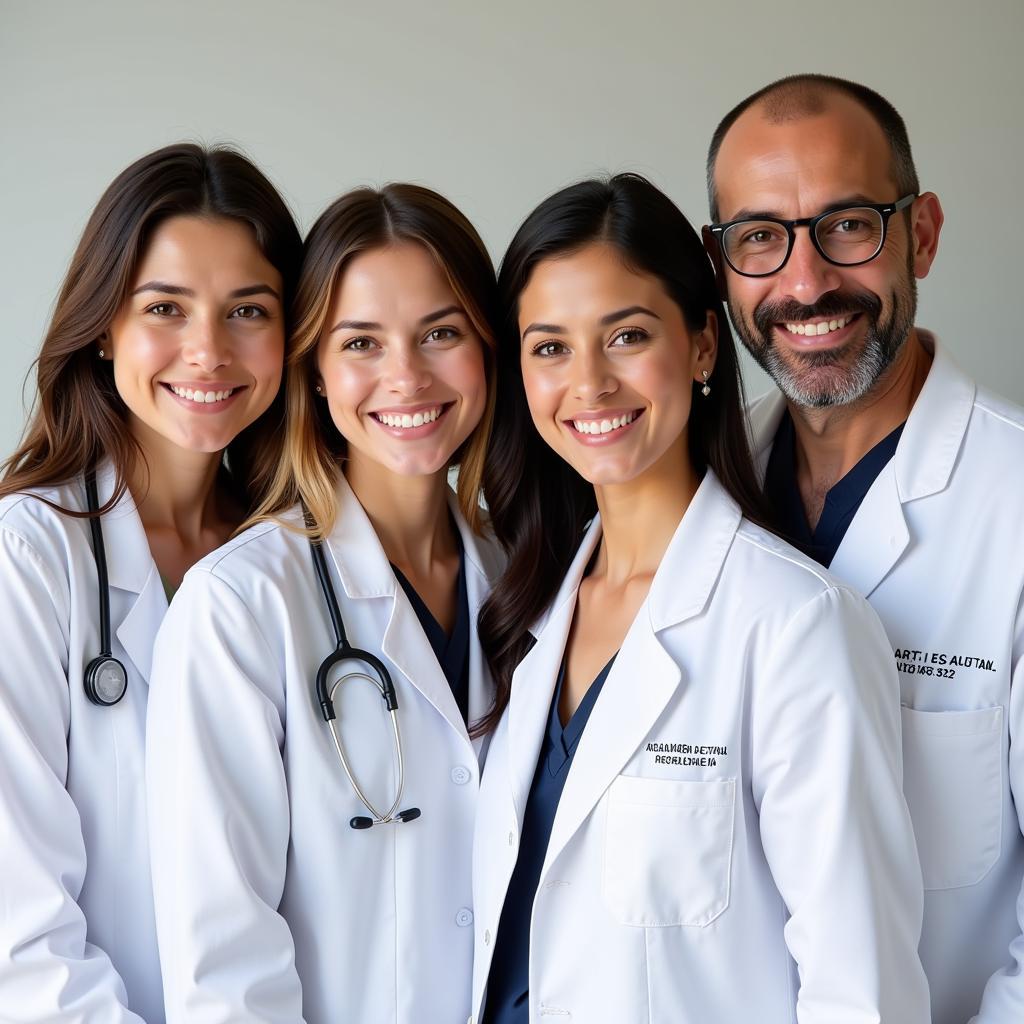 A group photo of smiling maternal fetal medicine specialists