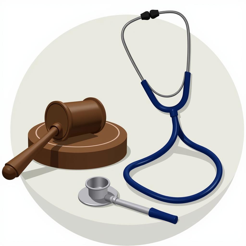 Medical Malpractice Lawsuit: Gavel and Stethoscope