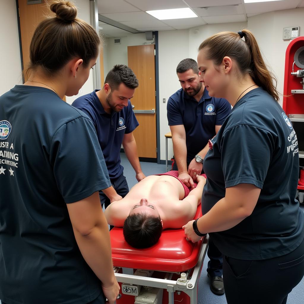 Medical Team Participating in a Cardiac Arrest Simulation