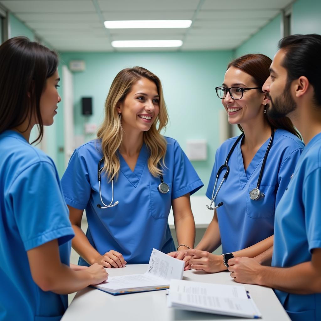 Medical Team Consultation in Hospital Setting