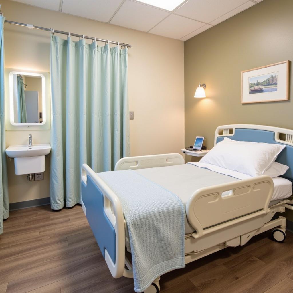 Comfortable and modern private patient rooms at Memorial Hospital.