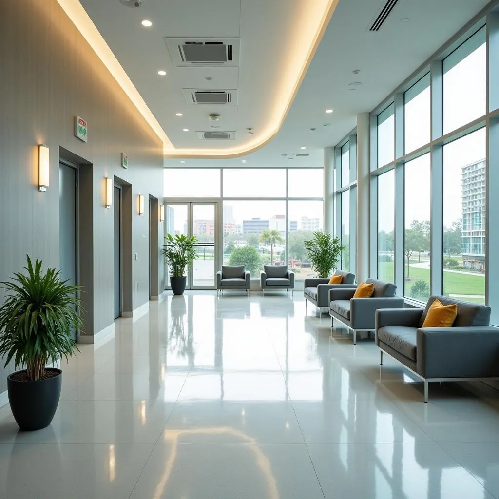 Spacious and Comfortable Hospital Waiting Area in Mexicali