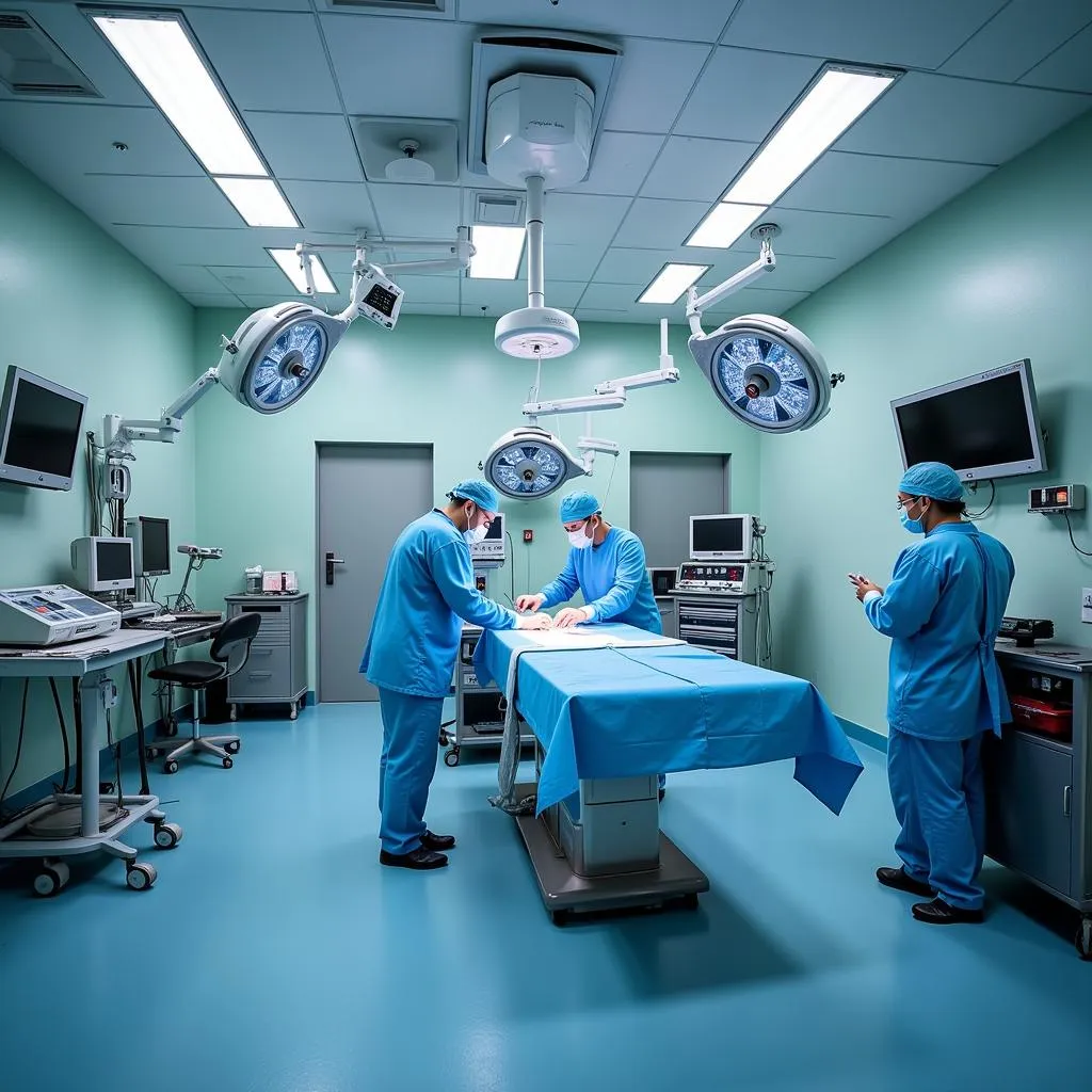 High-Tech Operating Room with Surgical Team in Mexicali