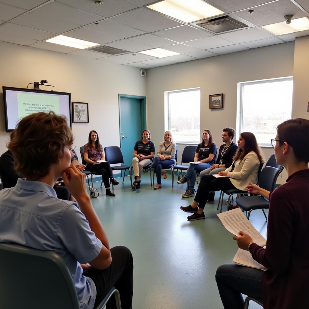 Volunteers attending an orientation session at Miami Children's Hospital