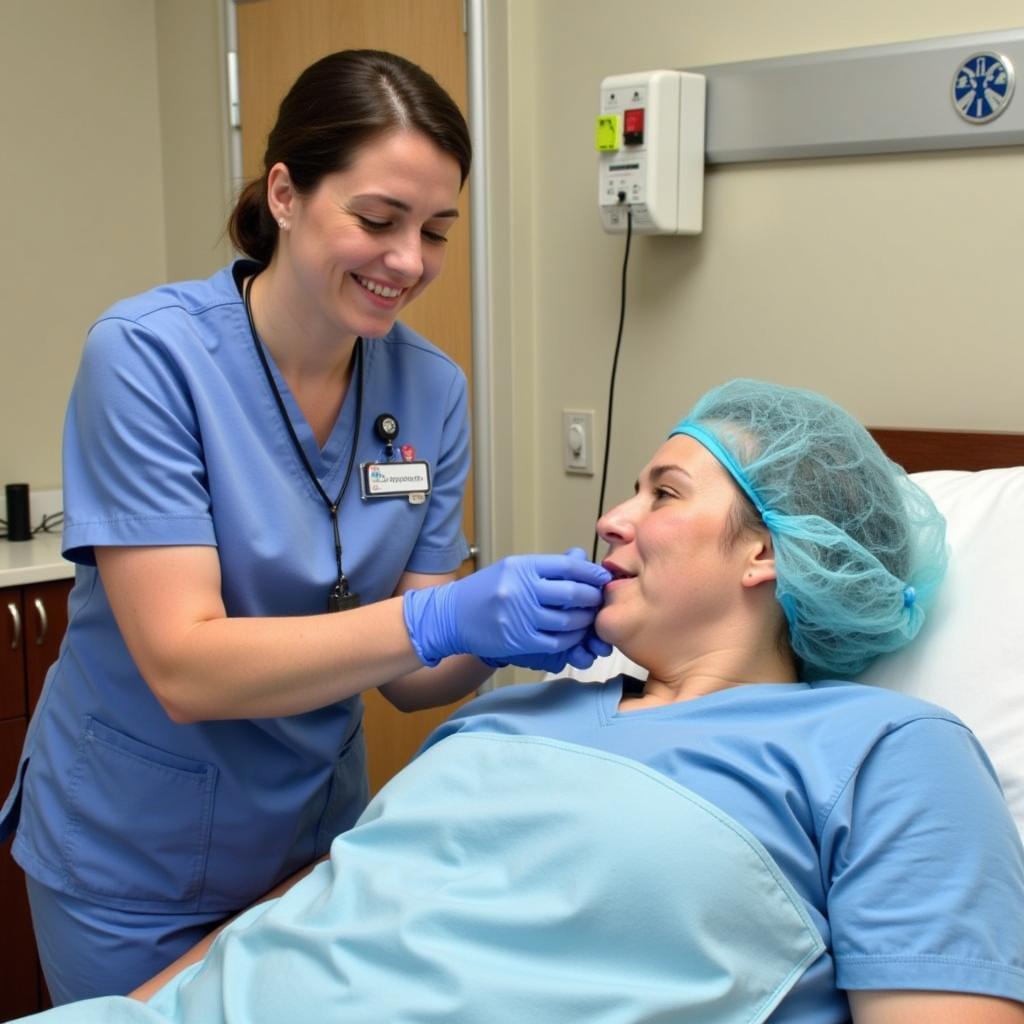 Nurse Providing Post-Operative Care at Miami Valley Hospital