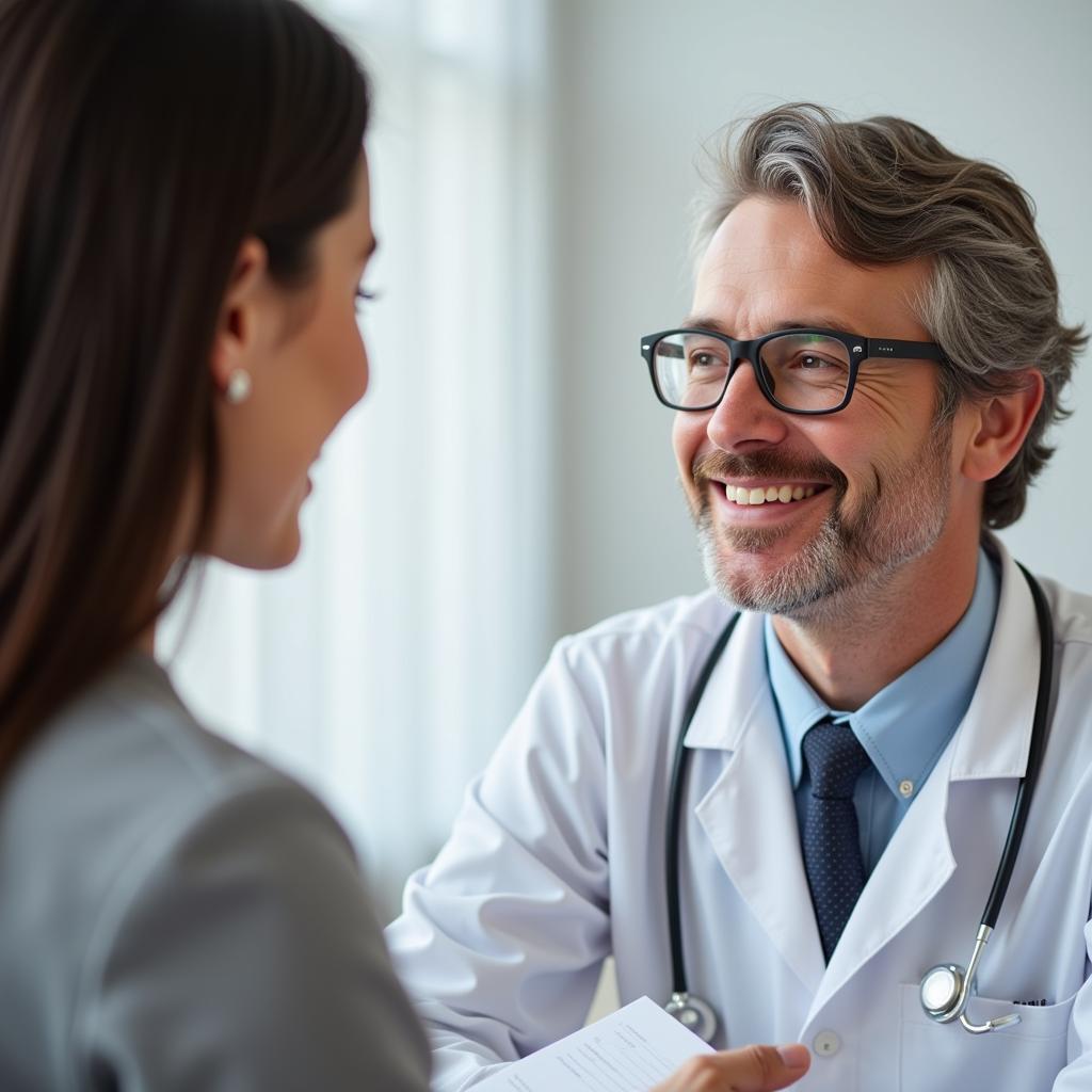 Patient and doctor discussing treatment plan