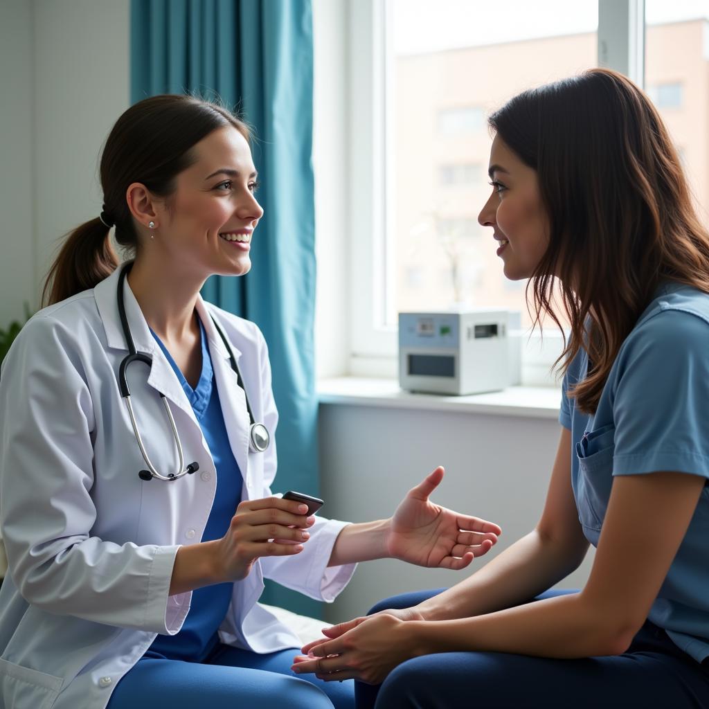 Doctor and patient discussing a treatment plan