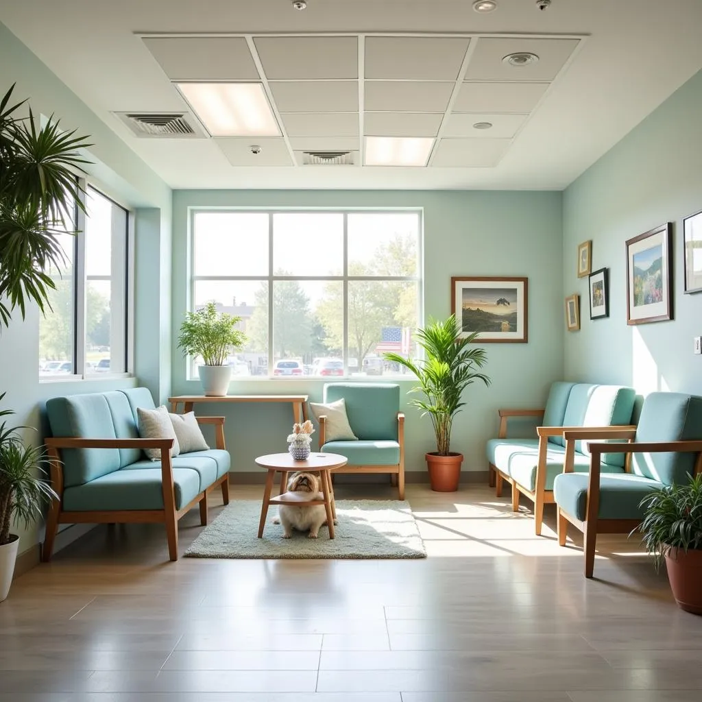 Modern Animal Hospital Waiting Area