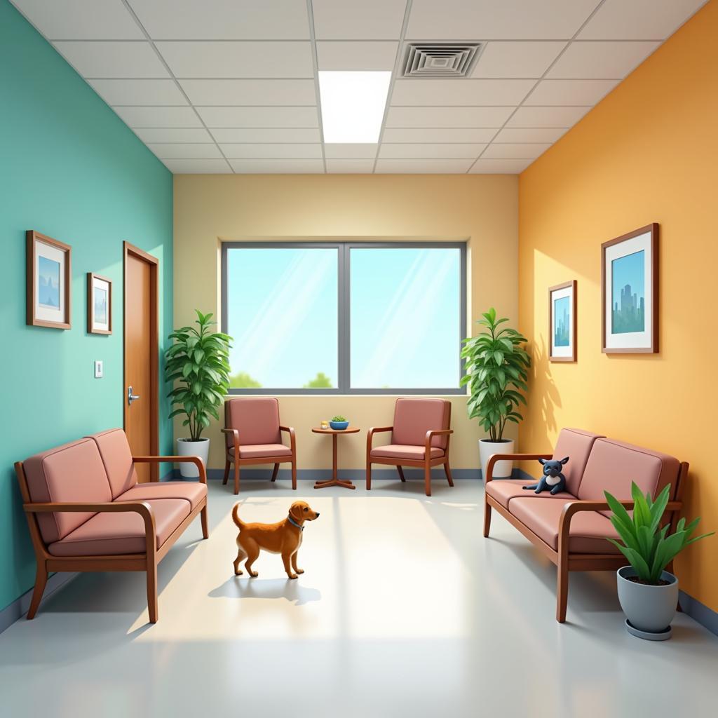 Modern Animal Hospital Waiting Area