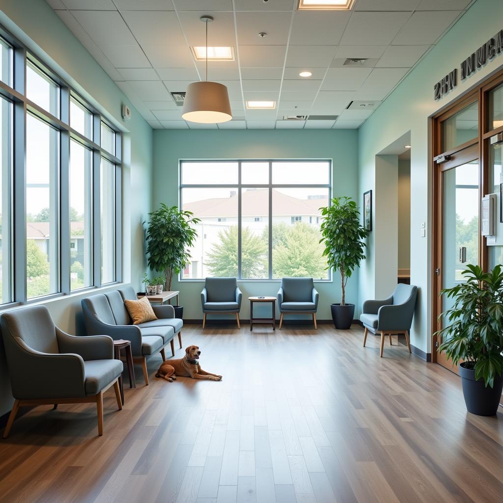  Bright and welcoming veterinary hospital reception